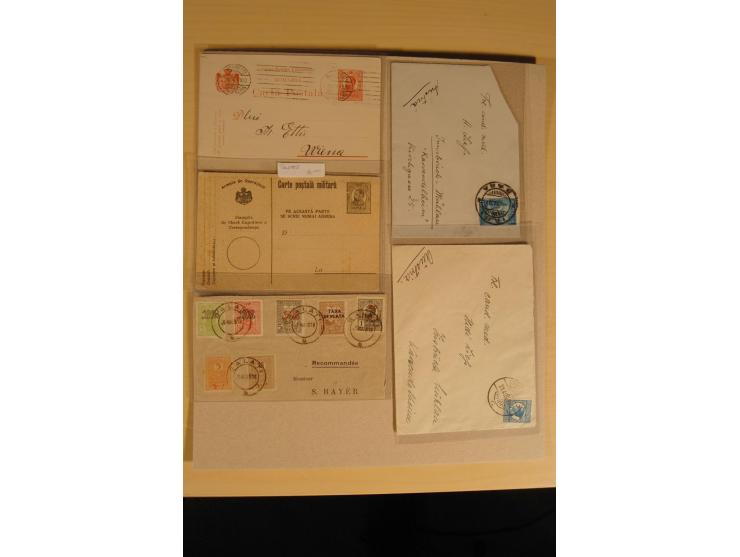 1874/1943 (ca.), 30 Briefe, Karten und Ganzsachen, dabei Reco, Zensur, Luftpost etc.