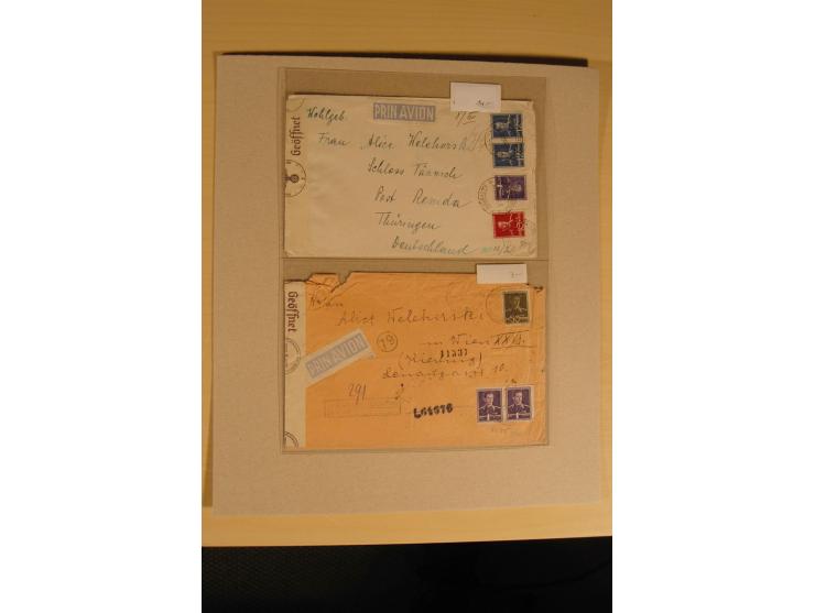 1874/1943 (ca.), 30 Briefe, Karten und Ganzsachen, dabei Reco, Zensur, Luftpost etc.