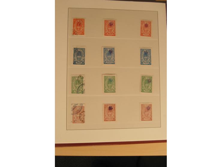 1862/1923, ungebrauchte und gestempelte Sammlung mit Armeeposten, Lokalausgaben, Wenden, Post auf Kreta, Post in China etc., 