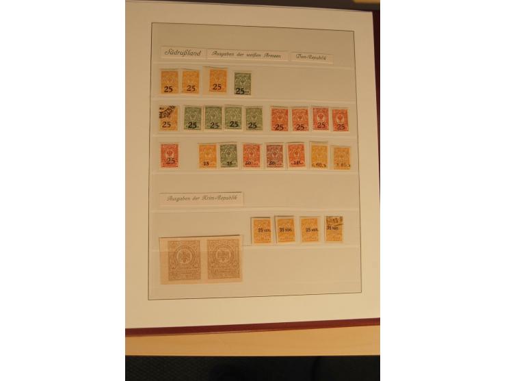1862/1923, ungebrauchte und gestempelte Sammlung mit Armeeposten, Lokalausgaben, Wenden, Post auf Kreta, Post in China etc., 