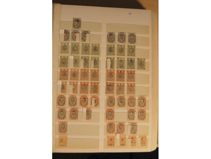 1866/1923 (ca.), postfrischer, ungebrauchter und gestempelter Posten mit hunderten von Marken, dabei besonders Kaukasische St