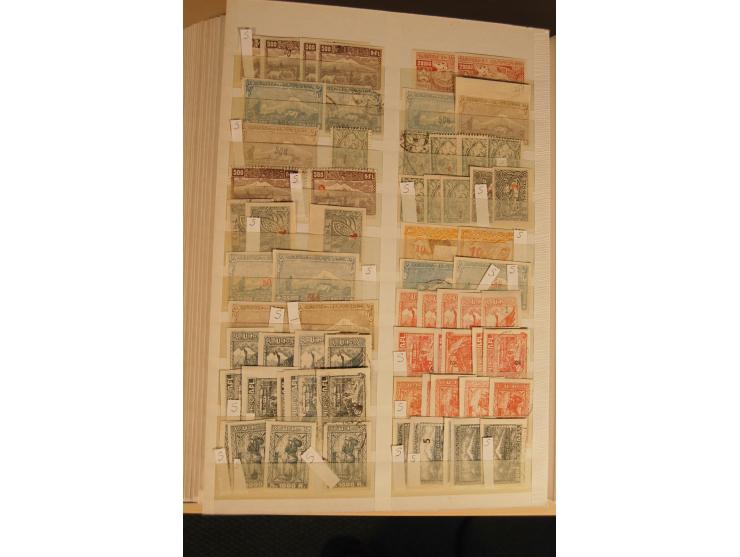 1866/1923 (ca.), postfrischer, ungebrauchter und gestempelter Posten mit hunderten von Marken, dabei besonders Kaukasische St