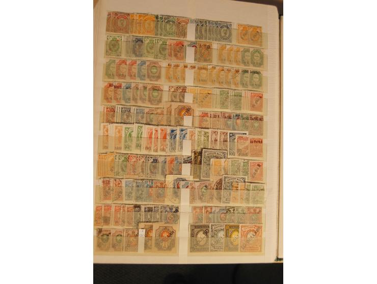 1866/1923 (ca.), postfrischer, ungebrauchter und gestempelter Posten mit hunderten von Marken, dabei besonders Kaukasische St