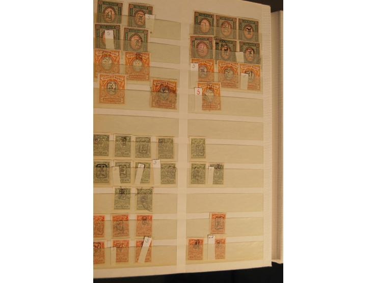 1866/1923 (ca.), postfrischer, ungebrauchter und gestempelter Posten mit hunderten von Marken, dabei besonders Kaukasische St