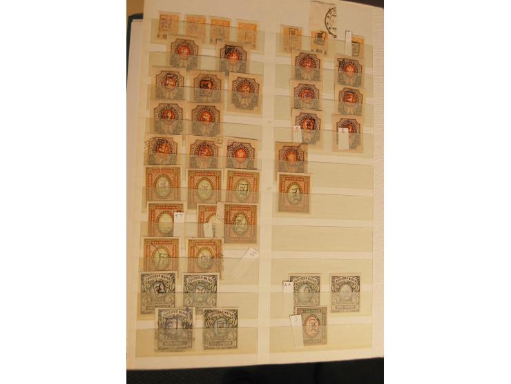 1866/1923 (ca.), postfrischer, ungebrauchter und gestempelter Posten mit hunderten von Marken, dabei besonders Kaukasische St