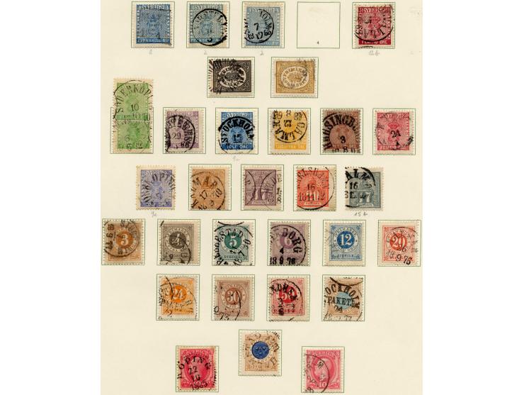 1855/78, gestempelte Sammlung mit u.a. Mi.-Nr. 1a, 3a und b, 4a und b sowie 5a und b, kleine Mängel bzw. Korrekturen, optisch