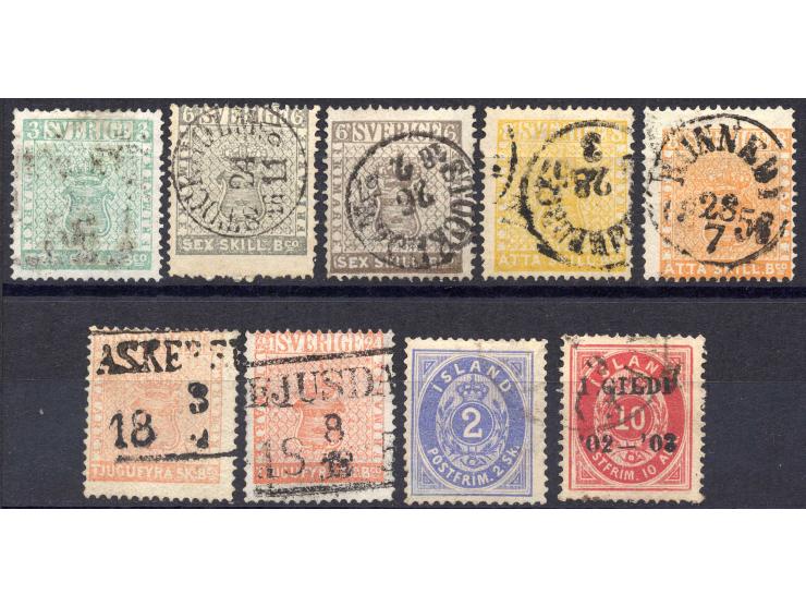 1855/78, gestempelte Sammlung mit u.a. Mi.-Nr. 1a, 3a und b, 4a und b sowie 5a und b, kleine Mängel bzw. Korrekturen, optisch