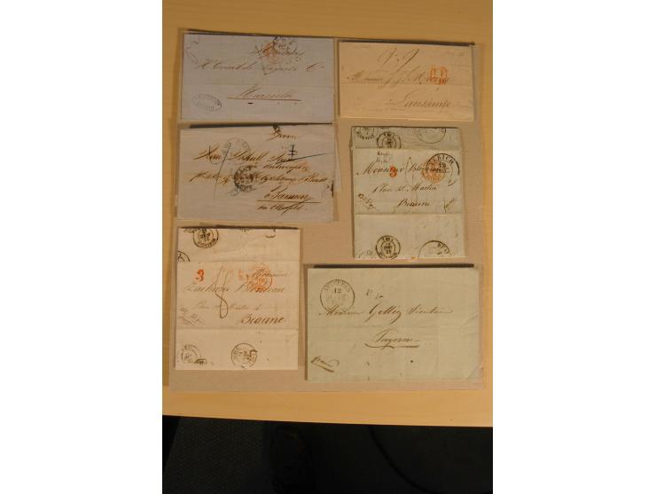 1798/1860 (ca.), rd. 120 Vorphila- bzw. unfrankierte Briefe, dabei viele Transitbriefe, Routen-Stempel etc., teils  beschrieb