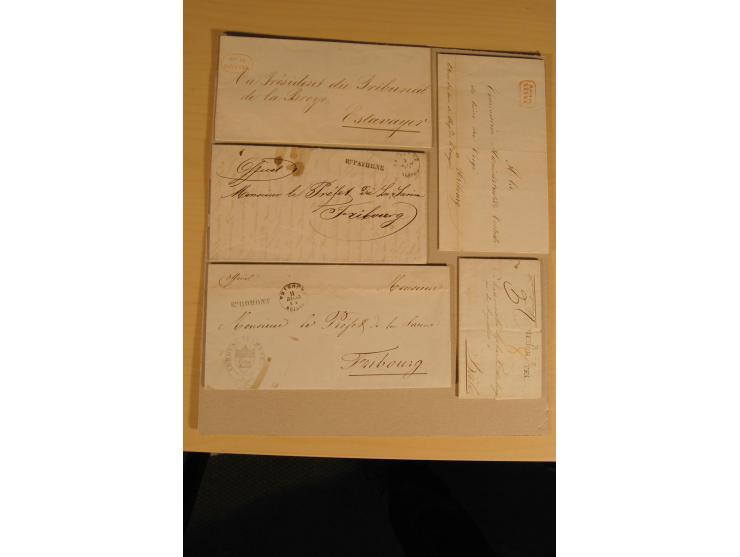 1798/1860 (ca.), rd. 120 Vorphila- bzw. unfrankierte Briefe, dabei viele Transitbriefe, Routen-Stempel etc., teils  beschrieb