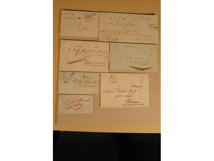1798/1860 (ca.), rd. 120 Vorphila- bzw. unfrankierte Briefe, dabei viele Transitbriefe, Routen-Stempel etc., teils  beschrieb