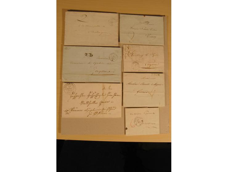 1798/1860 (ca.), rd. 120 Vorphila- bzw. unfrankierte Briefe, dabei viele Transitbriefe, Routen-Stempel etc., teils  beschrieb