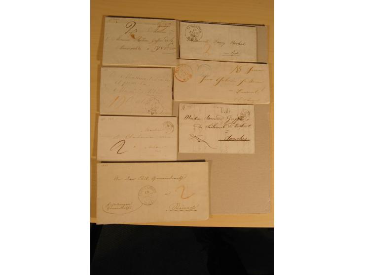1798/1860 (ca.), rd. 120 Vorphila- bzw. unfrankierte Briefe, dabei viele Transitbriefe, Routen-Stempel etc., teils  beschrieb