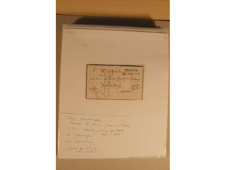 1798/1860 (ca.), rd. 120 Vorphila- bzw. unfrankierte Briefe, dabei viele Transitbriefe, Routen-Stempel etc., teils  beschrieb