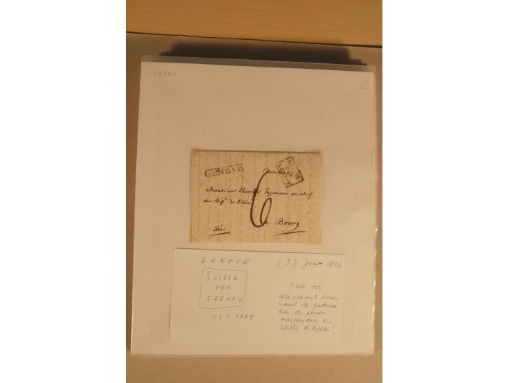 1798/1860 (ca.), rd. 120 Vorphila- bzw. unfrankierte Briefe, dabei viele Transitbriefe, Routen-Stempel etc., teils  beschrieb