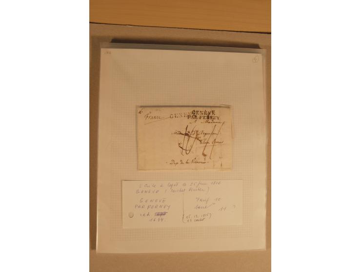 1798/1860 (ca.), rd. 120 Vorphila- bzw. unfrankierte Briefe, dabei viele Transitbriefe, Routen-Stempel etc., teils  beschrieb