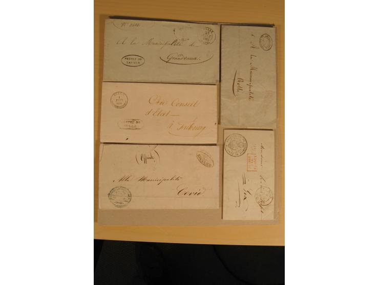 1798/1860 (ca.), rd. 120 Vorphila- bzw. unfrankierte Briefe, dabei viele Transitbriefe, Routen-Stempel etc., teils  beschrieb