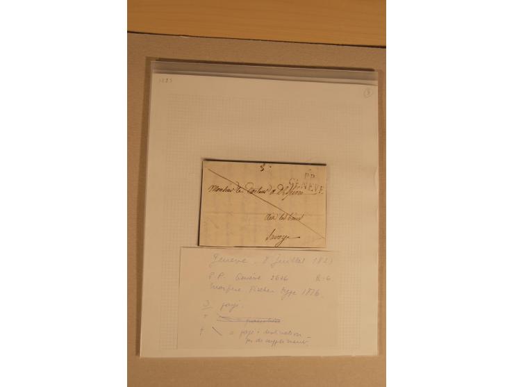 1798/1860 (ca.), rd. 120 Vorphila- bzw. unfrankierte Briefe, dabei viele Transitbriefe, Routen-Stempel etc., teils  beschrieb