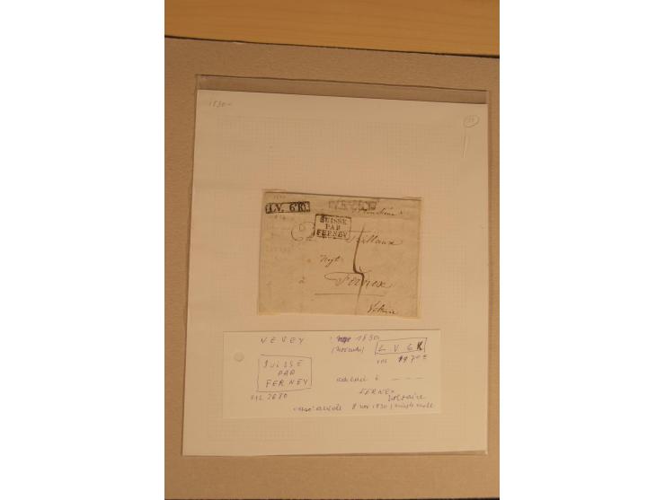 1798/1860 (ca.), rd. 120 Vorphila- bzw. unfrankierte Briefe, dabei viele Transitbriefe, Routen-Stempel etc., teils  beschrieb