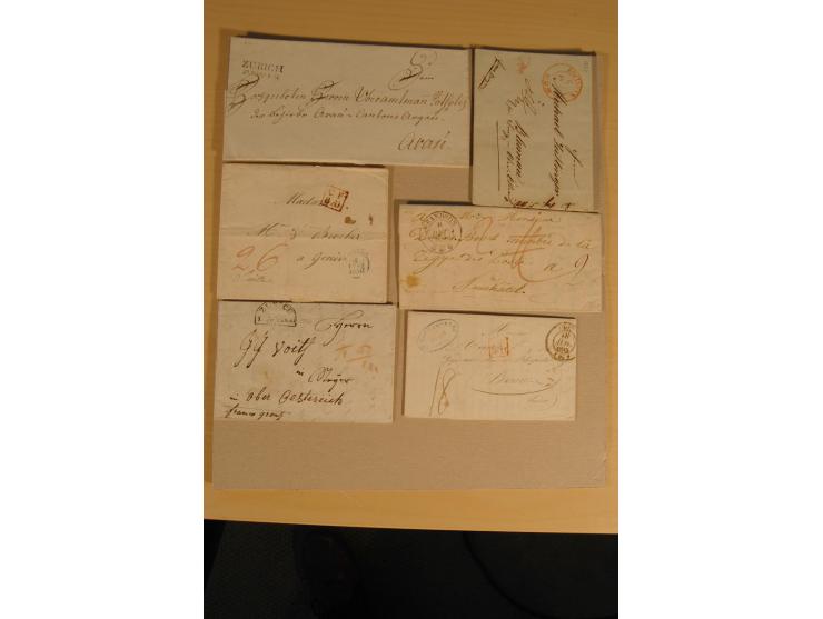1798/1860 (ca.), rd. 120 Vorphila- bzw. unfrankierte Briefe, dabei viele Transitbriefe, Routen-Stempel etc., teils  beschrieb