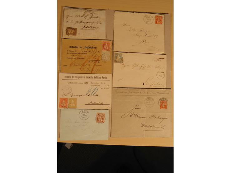 1850/1920 (ca.), Posten Briefe, dabei Rayon, über 110 Strubli etc., unterschiedliche Erhaltung