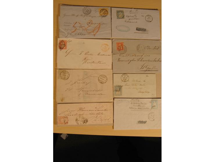 1850/1920 (ca.), Posten Briefe, dabei Rayon, über 110 Strubli etc., unterschiedliche Erhaltung
