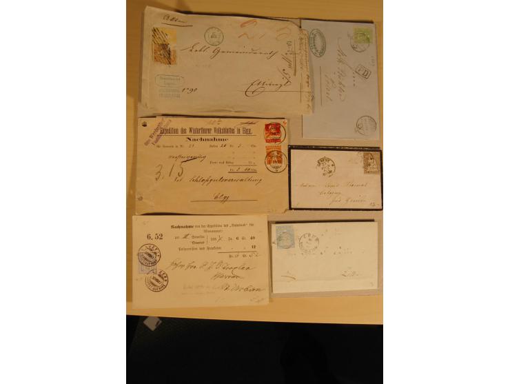 1850/1920 (ca.), Posten Briefe, dabei Rayon, über 110 Strubli etc., unterschiedliche Erhaltung
