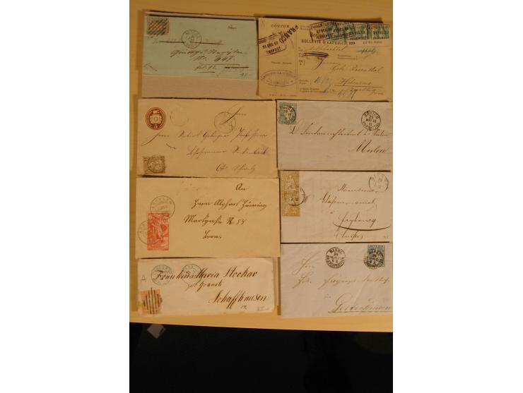 1850/1920 (ca.), Posten Briefe, dabei Rayon, über 110 Strubli etc., unterschiedliche Erhaltung