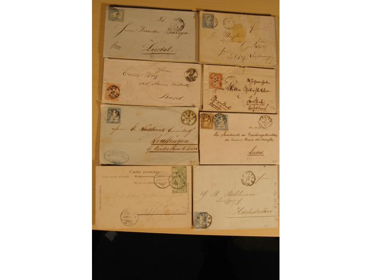 1850/1920 (ca.), Posten Briefe, dabei Rayon, über 110 Strubli etc., unterschiedliche Erhaltung