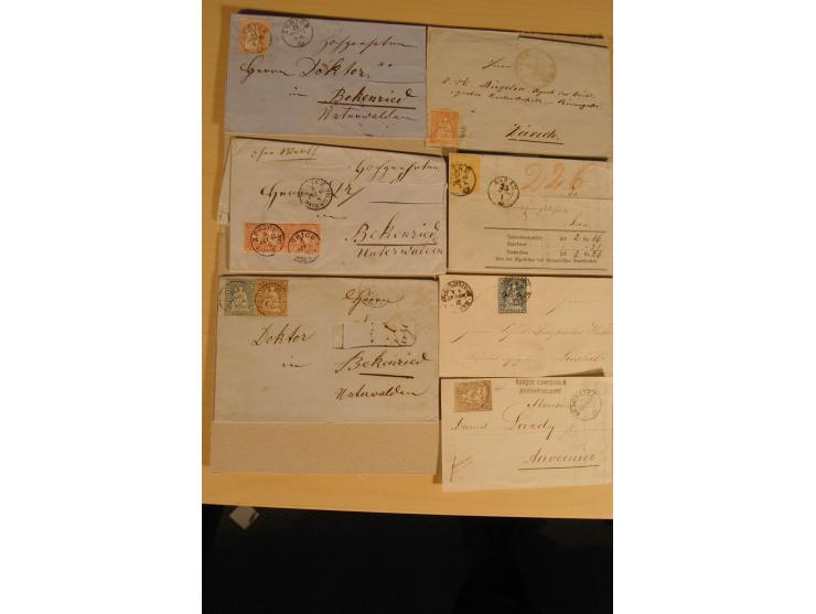 1850/1920 (ca.), Posten Briefe, dabei Rayon, über 110 Strubli etc., unterschiedliche Erhaltung