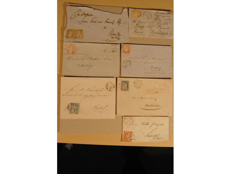 1850/1920 (ca.), Posten Briefe, dabei Rayon, über 110 Strubli etc., unterschiedliche Erhaltung