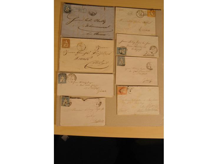 1850/1920 (ca.), Posten Briefe, dabei Rayon, über 110 Strubli etc., unterschiedliche Erhaltung