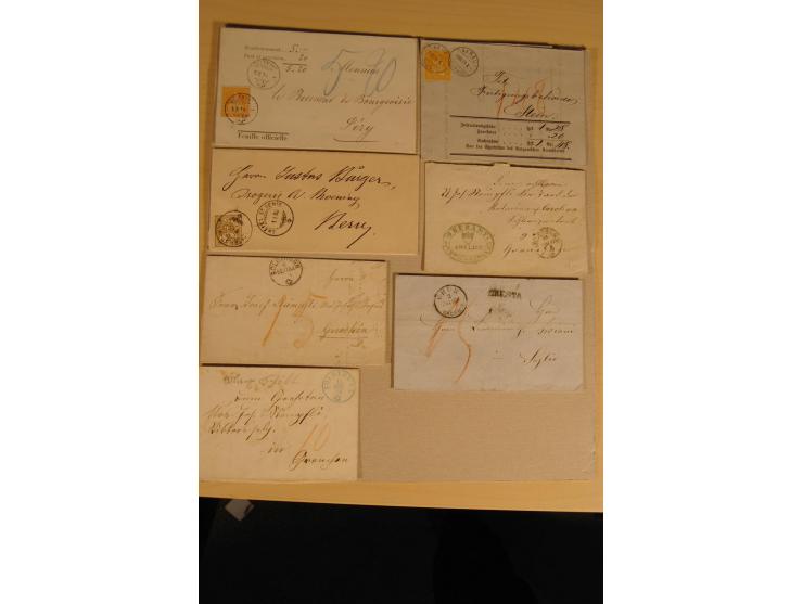 1850/1920 (ca.), Posten Briefe, dabei Rayon, über 110 Strubli etc., unterschiedliche Erhaltung
