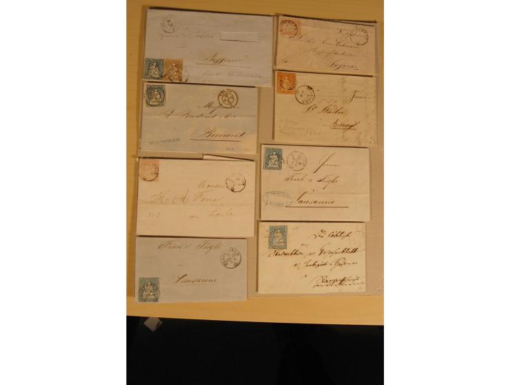 1850/1920 (ca.), Posten Briefe, dabei Rayon, über 110 Strubli etc., unterschiedliche Erhaltung