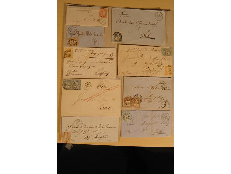 1850/1920 (ca.), Posten Briefe, dabei Rayon, über 110 Strubli etc., unterschiedliche Erhaltung