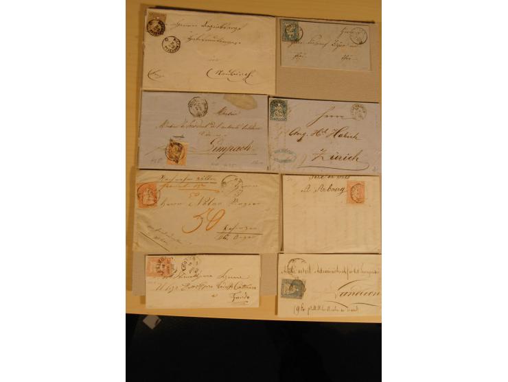 1850/1920 (ca.), Posten Briefe, dabei Rayon, über 110 Strubli etc., unterschiedliche Erhaltung