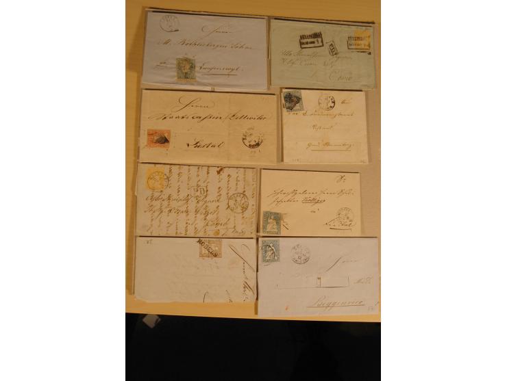 1850/1920 (ca.), Posten Briefe, dabei Rayon, über 110 Strubli etc., unterschiedliche Erhaltung