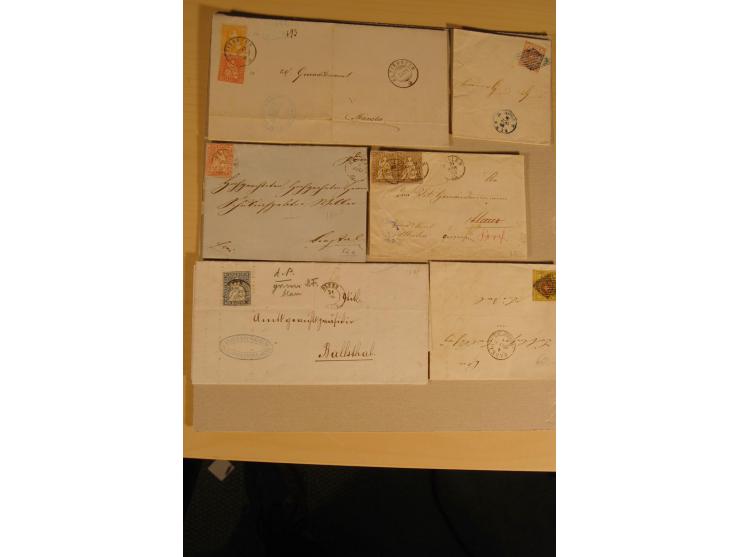 1850/1920 (ca.), Posten Briefe, dabei Rayon, über 110 Strubli etc., unterschiedliche Erhaltung