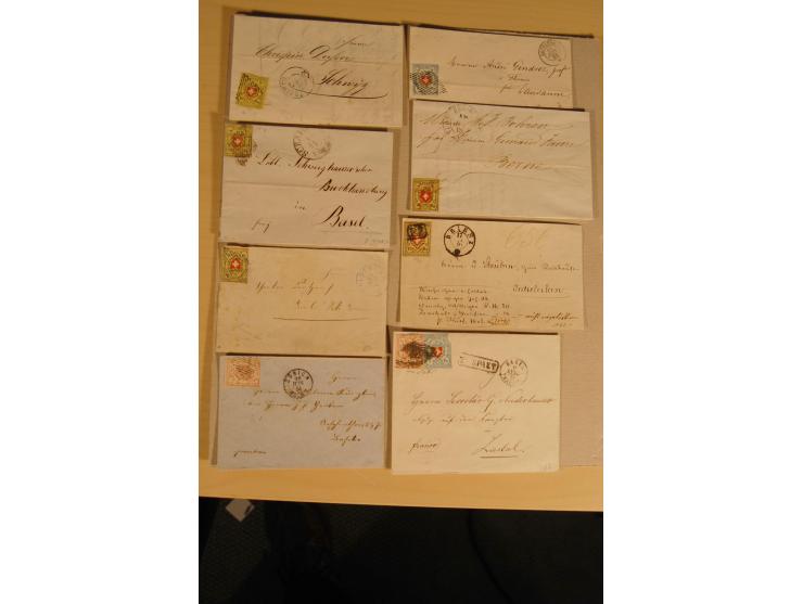 1850/1920 (ca.), Posten Briefe, dabei Rayon, über 110 Strubli etc., unterschiedliche Erhaltung