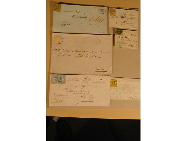 1850/1920 (ca.), Posten Briefe, dabei Rayon, über 110 Strubli etc., unterschiedliche Erhaltung