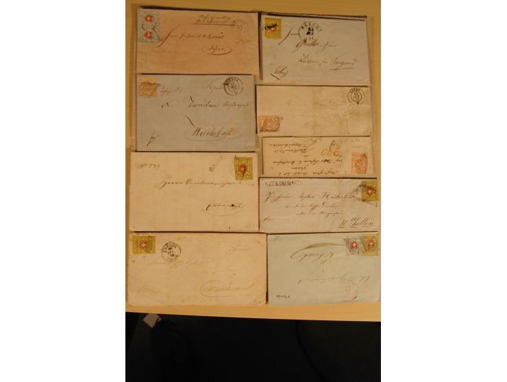 1850/1920 (ca.), Posten Briefe, dabei Rayon, über 110 Strubli etc., unterschiedliche Erhaltung