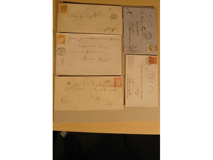 1850/1920 (ca.), Posten Briefe, dabei Rayon, über 110 Strubli etc., unterschiedliche Erhaltung