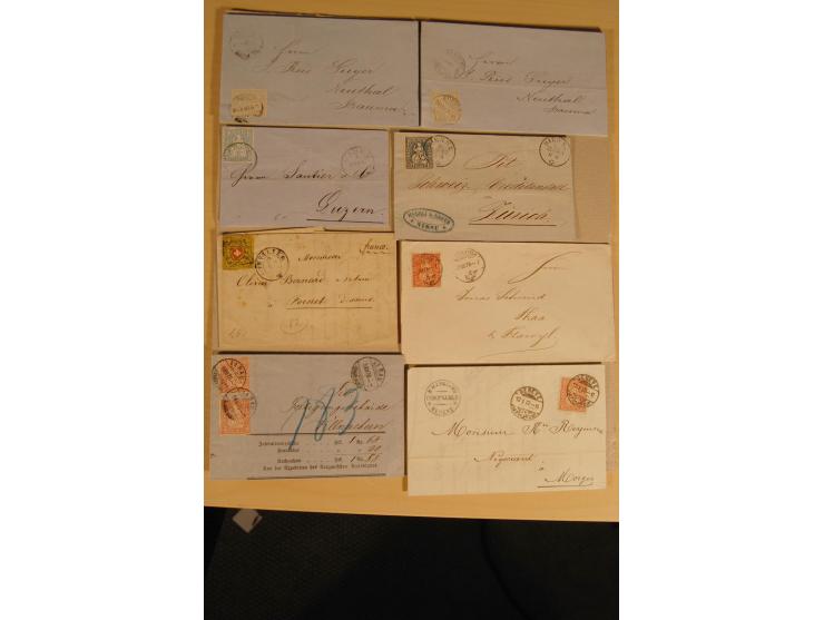 1850/1920 (ca.), Posten Briefe, dabei Rayon, über 110 Strubli etc., unterschiedliche Erhaltung