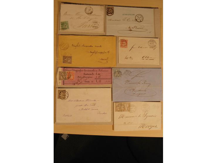 1850/1920 (ca.), Posten Briefe, dabei Rayon, über 110 Strubli etc., unterschiedliche Erhaltung