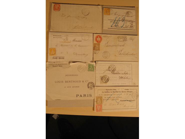 1850/1920 (ca.), Posten Briefe, dabei Rayon, über 110 Strubli etc., unterschiedliche Erhaltung
