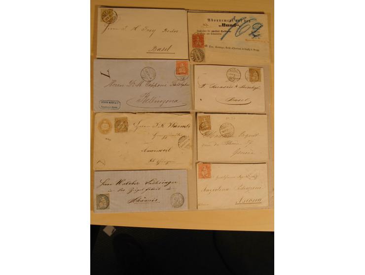 1850/1920 (ca.), Posten Briefe, dabei Rayon, über 110 Strubli etc., unterschiedliche Erhaltung