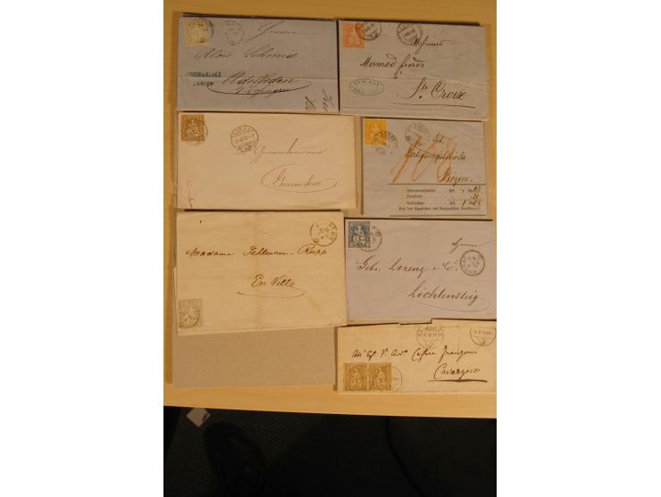 1850/1920 (ca.), Posten Briefe, dabei Rayon, über 110 Strubli etc., unterschiedliche Erhaltung