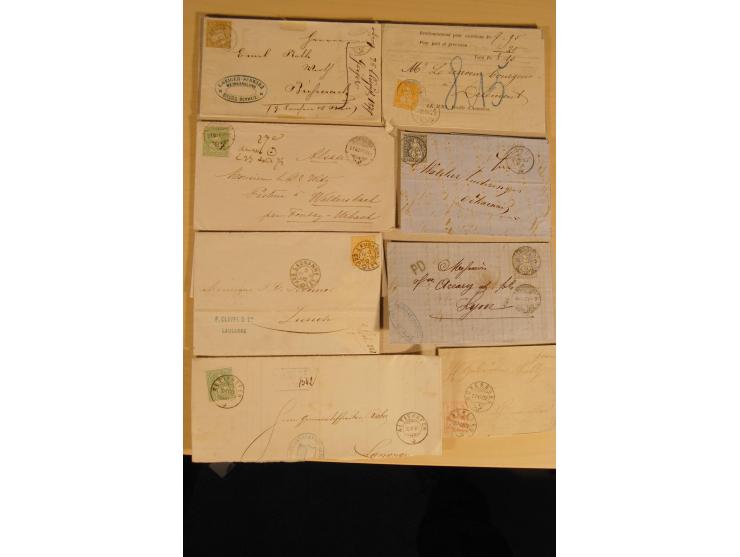 1850/1920 (ca.), Posten Briefe, dabei Rayon, über 110 Strubli etc., unterschiedliche Erhaltung