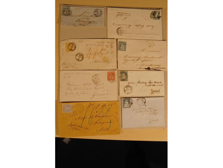 1850/1920 (ca.), Posten Briefe, dabei Rayon, über 110 Strubli etc., unterschiedliche Erhaltung
