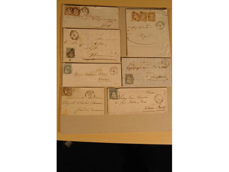 1850/1920 (ca.), Posten Briefe, dabei Rayon, über 110 Strubli etc., unterschiedliche Erhaltung