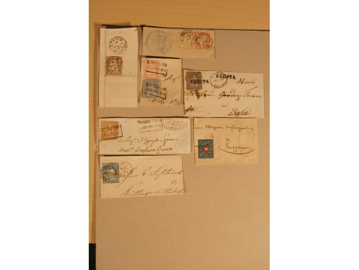 1850/1920 (ca.), Posten Briefe, dabei Rayon, über 110 Strubli etc., unterschiedliche Erhaltung